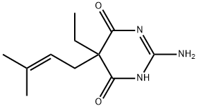 5-Ethyl-2,3-dihydro-2-imino-5-(3-methyl-2-butenyl)-4,6(1H,5H)-pyrimidinedione 结构式