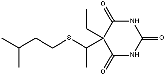 5-Ethyl-5-[1-(isopentylthio)ethyl]-2-sodiooxy-4,6(1H,5H)-pyrimidinedione 结构式