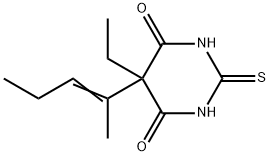 5-Ethyl-2,3-dihydro-5-(1-methyl-1-butenyl)-2-thioxo-4,6(1H,5H)-pyrimidinedione 结构式