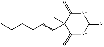5-Ethyl-5-(1-methyl-1-hexenyl)-2,4,6(1H,3H,5H)-pyrimidinetrione 结构式