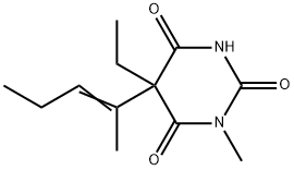 5-Ethyl-1-methyl-5-(1-methyl-1-butenyl)-2,4,6(1H,3H,5H)-pyrimidinetrione 结构式