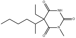 5-Ethyl-1-methyl-5-(1-methylpentyl)barbituric acid 结构式