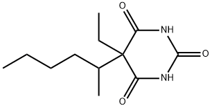 5-Ethyl-5-(1-methylpentyl)-2,4,6(1H,3H,5H)-pyrimidinetrione 结构式
