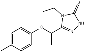 4-乙基-5-(1-(对甲苯氧基)乙基)-4H-1,2,4-三唑-3-硫醇 结构式