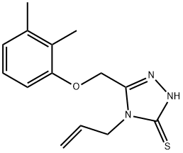 4-烯丙基-5-((2,3-二甲基苯氧基)甲基)-4H-1,2,4-三唑-3-硫醇 结构式