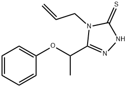 4-烯丙基-5-(1-苯氧基乙基)-4H-1,2,4-三唑-3-硫醇 结构式