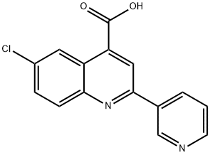 6-氯-2-吡啶-3-基-喹啉-4-羧酸 结构式