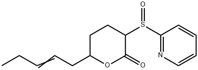 6-(2-Pentenyl)-3-(2-pyridinylsulfinyl)tetrahydro-2H-pyran-2-one 结构式