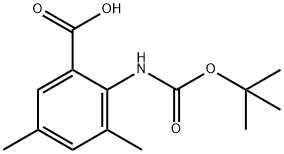 2-叔丁氧基羰氨基-4,5-二甲基苯甲酸 结构式