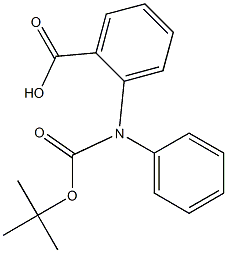 2-((叔丁氧羰基)(苯基)氨基)苯甲酸 结构式