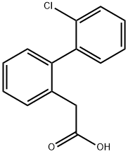 2-(2'-氯-[1,1'-联苯]-2-基)乙酸 结构式