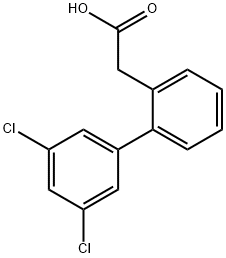 2-(3',5'-二氯-[1,1'-联苯]-2-基)乙酸 结构式