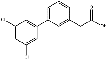 2-(3',5'-二氯-[1,1'-联苯]-3-基)乙酸 结构式