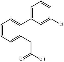 2-(3'-氯-[1,1'-联苯]-2-基)乙酸 结构式