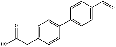 2-(4'-甲酰基-[1,1'-联苯]-4-基)乙酸 结构式