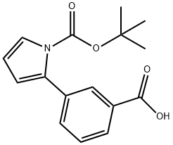 3-(2'-N-BOC-PYRROLE)BENZOIC ACID
 结构式