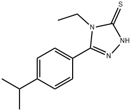 4-乙基-5-(4-异丙苯基)-2H-1,2,4-三唑-3-硫酮 结构式