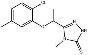 5-(1-(2-氯-5-甲基苯氧基)乙基)-4-甲基-4H-1,2,4-三唑-3-硫醇 结构式