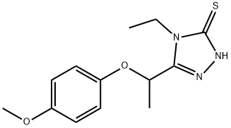 4-乙基-5-(1-(4-甲氧基苯氧基)乙基)-4H-1,2,4-三唑-3-硫醇 结构式