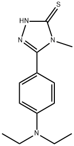 5-[4-(二乙氨基)苯基]-4-甲基-4H-1,2,4-三唑-3-硫醇 结构式