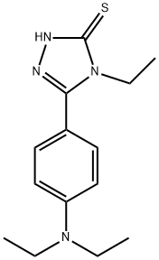 5-[4-(二乙氨基)苯基]-4-乙基-4H-1,2,4-三唑-3-硫醇 结构式