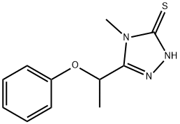 4-甲基-5-(1-苯氧基乙基)-4H-1,2,4-三唑-3-硫醇 结构式