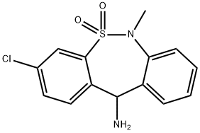 3-CHLORO-6,11-DIHYDRO-5,5-DIOXO-11-AMINO-6-METHYLDIBENZO[C,F][1,2]THIAZEPINE 结构式