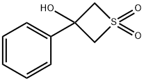 3-Hydroxy-3-phenylthietane 1,1-dioxide 结构式