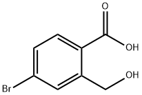 4-溴-2-羟基甲基苯甲酸 结构式