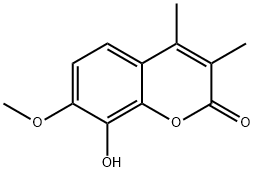 2H-1-Benzopyran-2-one, 8-hydroxy-7-methoxy-3,4-dimethyl- (9CI) 结构式