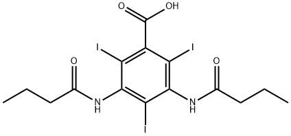 3,5-Bis(butyrylamino)-2,4,6-triiodobenzoic acid 结构式