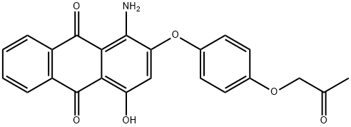 1-amino-4-hydroxy-2-[4-(2-oxopropoxy)phenoxy]anthraquinone  结构式