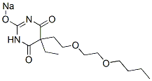 5-[2-(2-Butoxyethoxy)ethyl]-5-ethyl-2-sodiooxy-4,6(1H,5H)-pyrimidinedione 结构式