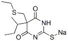 5-sec-Butyl-5-(ethylthiomethyl)-2-sodiothio-4,6(1H,5H)-pyrimidinedione 结构式