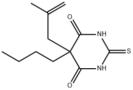 5-Butyl-2,3-dihydro-5-(2-methyl-2-propenyl)-2-thioxo-4,6(1H,5H)-pyrimidinedione 结构式