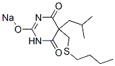 5-(Butylthiomethyl)-5-isobutyl-2-sodiooxy-4,6(1H,5H)-pyrimidinedione 结构式