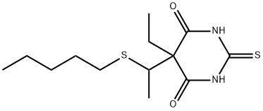 5-Ethyl-5-[1-(pentylthio)ethyl]-2-sodiothio-4,6(1H,5H)-pyrimidinedione 结构式