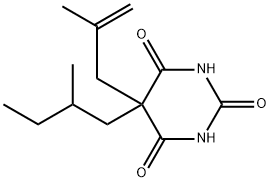 5-(2-Methyl-2-propenyl)-5-(2-methylbutyl)-2,4,6(1H,3H,5H)-pyrimidinetrione 结构式