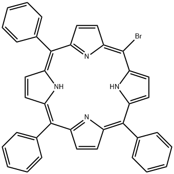 5-溴-10,15,20-三苯基卟啉 结构式