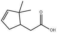 2,2-Dimethyl-3-cyclopentene-1-acetic acid 结构式