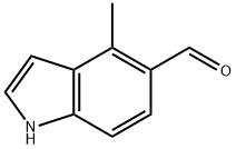 1H-Indole-5-carboxaldehyde, 4-methyl- (9CI) 结构式