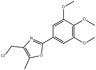 4-(氯甲基)-5-甲基-2-(3,4,5-三甲氧苯基)-1,3-恶唑 结构式