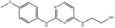 2-({2-[(4-甲氧基苯基)氨基]嘧啶-4-基}氨基)乙醇 结构式