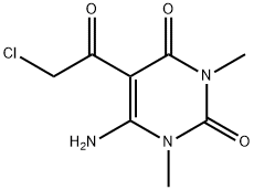 6-氨基-5-(2-氯乙烷酰)-1,3-二甲基-嘧啶-2,4-二酮 结构式