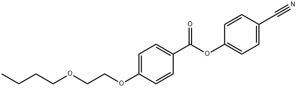 4-(2-丁氧基乙氧基)苯甲酸-4-氰基苯酯 结构式