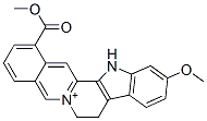 8,13-Dihydro-11-methoxy-1-methoxycarbonyl-7H-benz[g]indolo[2,3-a]quinolizin-6-ium 结构式