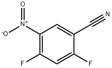 2,4-二氟-5-硝基苯腈 结构式