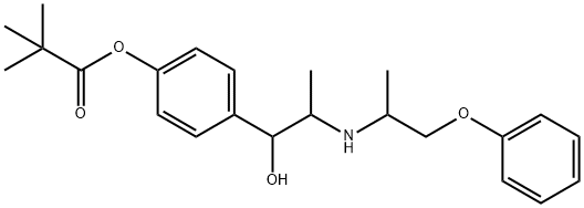 4-[1-hydroxy-2-[(1-methyl-2-phenoxyethyl)amino]propyl]phenyl pivalate 结构式