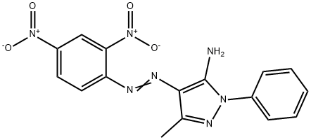 4-[(2,4-dinitrophenyl)azo]-3-methyl-1-phenyl-1H-pyrazol-5-amine 结构式