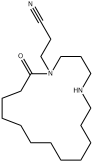 13-Aza-16-[(2-cyanoethyl)amino]hexadecanoic acid lactam 结构式